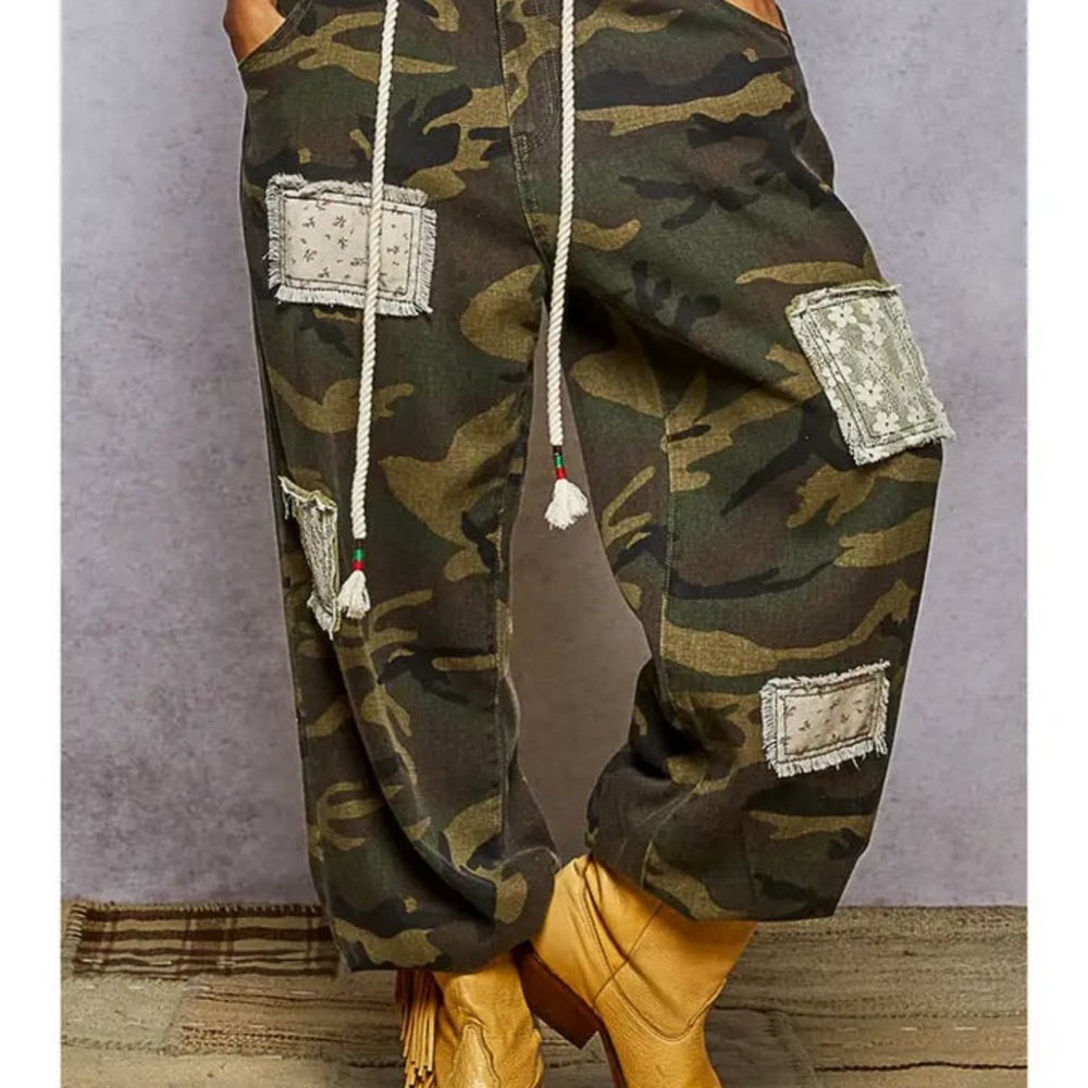 POL Camouflage Patchwork Joggers